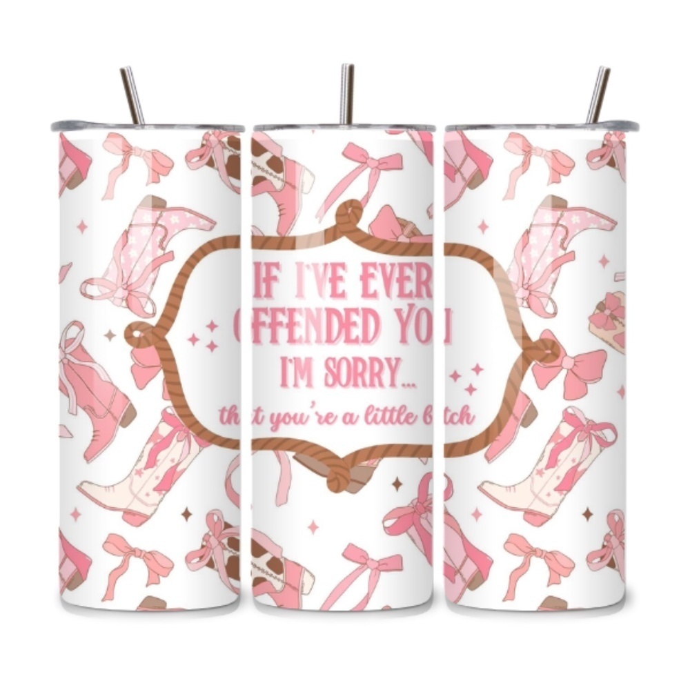 Handmade Cowgirl Boots Sassy Quote 20oz Stainless Steel Tumbler – Western Funny